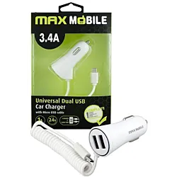 Max Mobile Auto punjač Duo Micro USB
