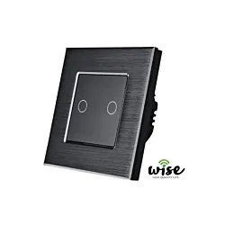Wise Pametni prekidač 2 tastera W2-201 - Crni