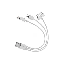 Horizons Kabl USB 2.0 na microUSB + lightining 3 u 1 - Beli