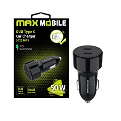 Max Mobile Auto punjač 50W 2X Type C SC-233003-Crni