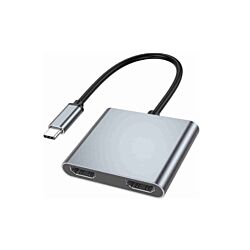 Linkom Adapter-konvertor TIP C na 2 x HDMI 4K + USB 3.0 + TIP C