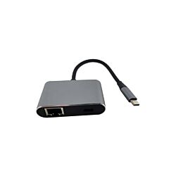 Linkom Adapter-konvertor TIP C na 2 x USB 3.0 + TIP C + RJ45