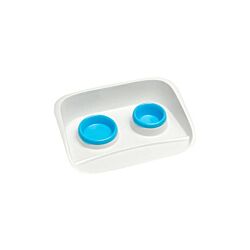 PetMax Set posuda za hranu i vodu za ljubimca Stella 0,25 l i 0,3 l - Plavi