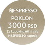 Nespresso poklon 3000 popusta na kapsule